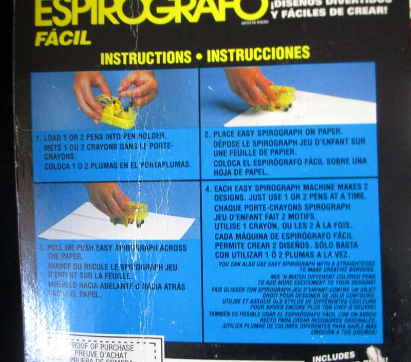 SALE R25 - Vintage 1990s Kenner Easy Spirograph with 4 Colored Pens Sealed