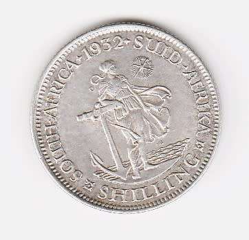 1932 South Africa Silver One Shilling. As per scan.