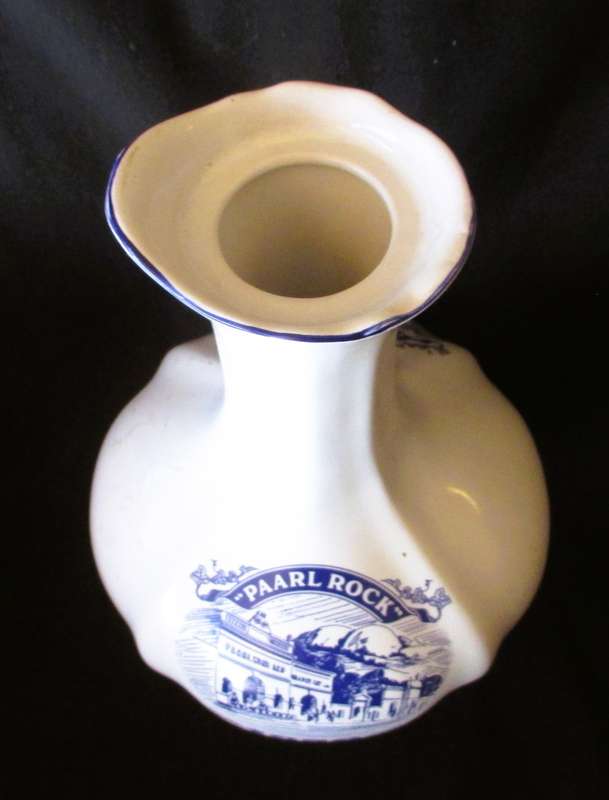 Vintage porcelain PAARL ROCK BRANDY DECANTER, lid missing. As per photo