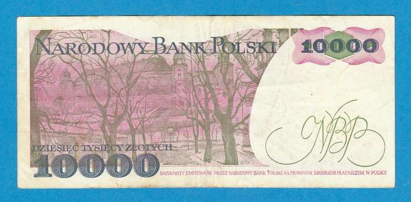 10000 Zlotych POLAND 1988 Bank Note