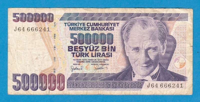 Türkei 500000 Lira 1970 Bank Note