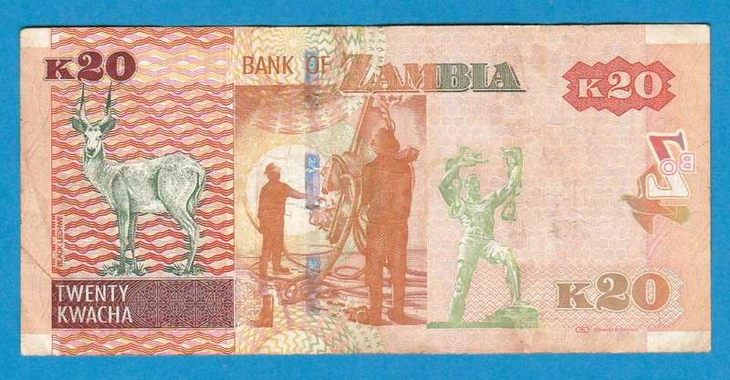 Zambia 20 Kwacha 2018 Bank Note