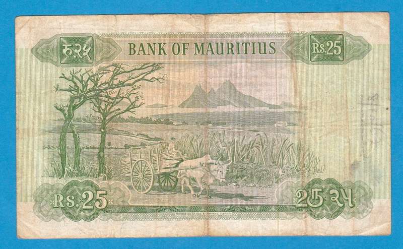 Mauritius 25 Rupees (1967) Bank Note