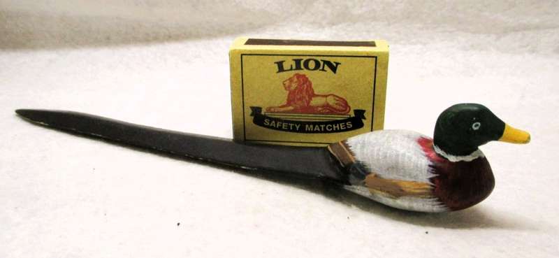 Vintage Hand Painted Bird Letter Opener - 20cm