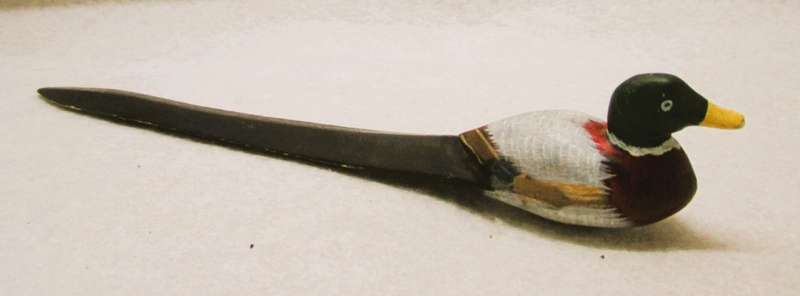 Vintage Hand Painted Bird Letter Opener - 20cm