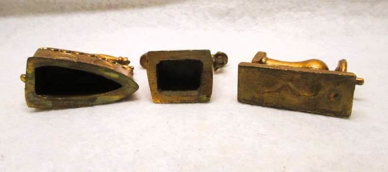 Telephone, Sew Machine and Iron Miniature Dollhouse collectable Item Brass Vintage, Scale per photo.