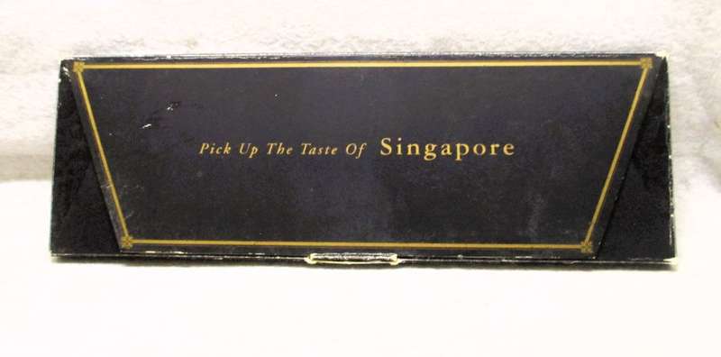 Vintage 1993 Numbered Chinese Blue Floral Cloisonne Chopsticks for Singapore Airlines from Durban