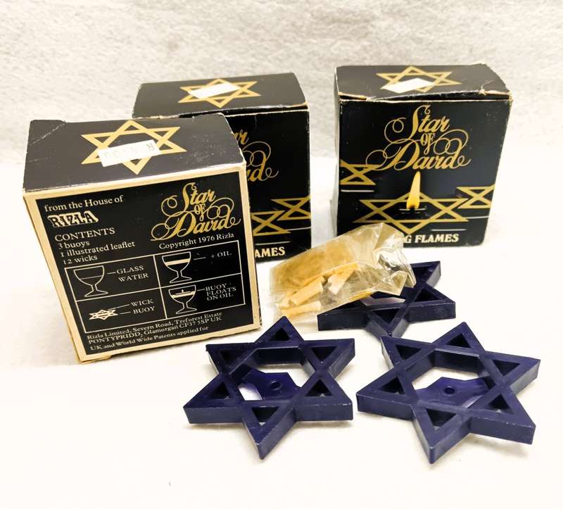 Lot of 9 Vintage Star of David Floating Flames.