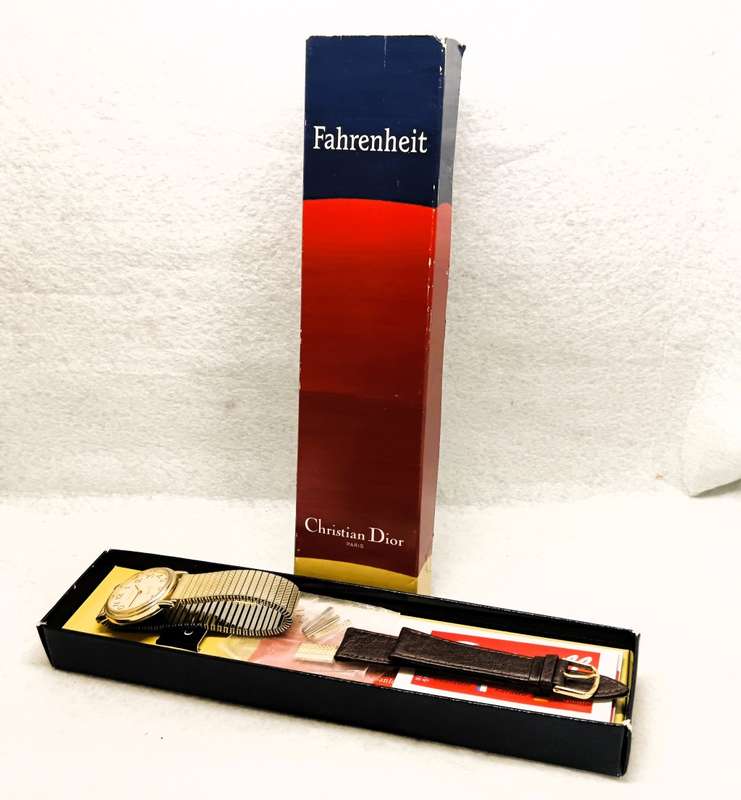 Vintage Christian Dior Fahrenheit Watch in original Box with extra parts.