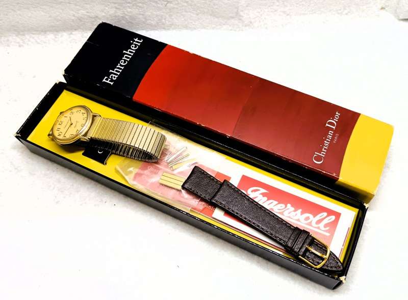 Vintage Christian Dior Fahrenheit Watch in original Box with extra parts.