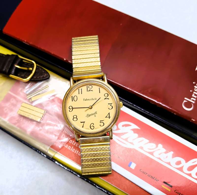Vintage Christian Dior Fahrenheit Watch in original Box with extra parts.