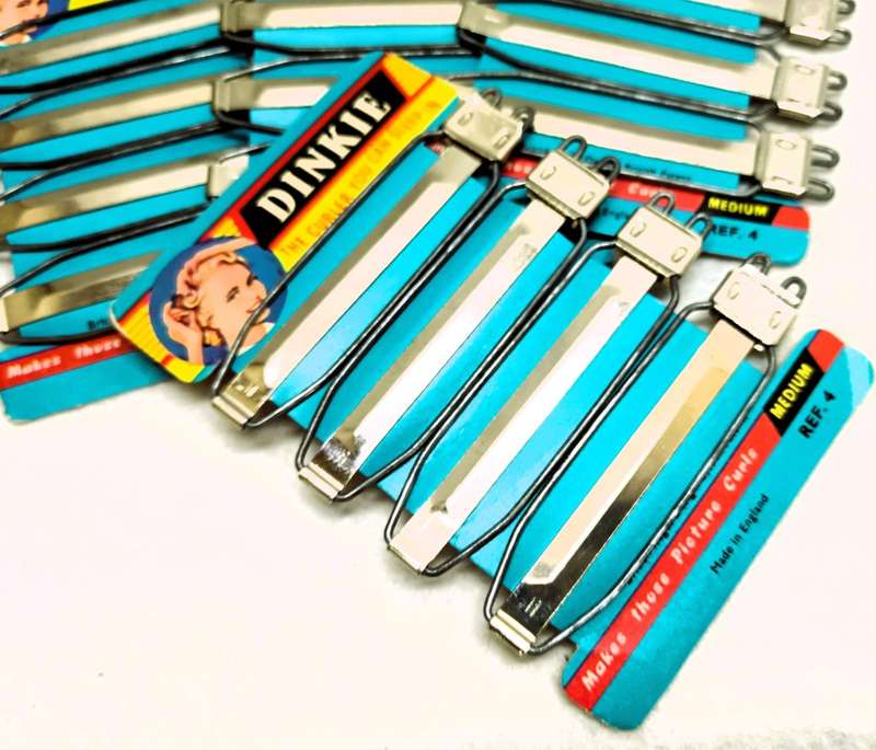 Vintage Dinkie Hair Curlers / Clips 4 packs.