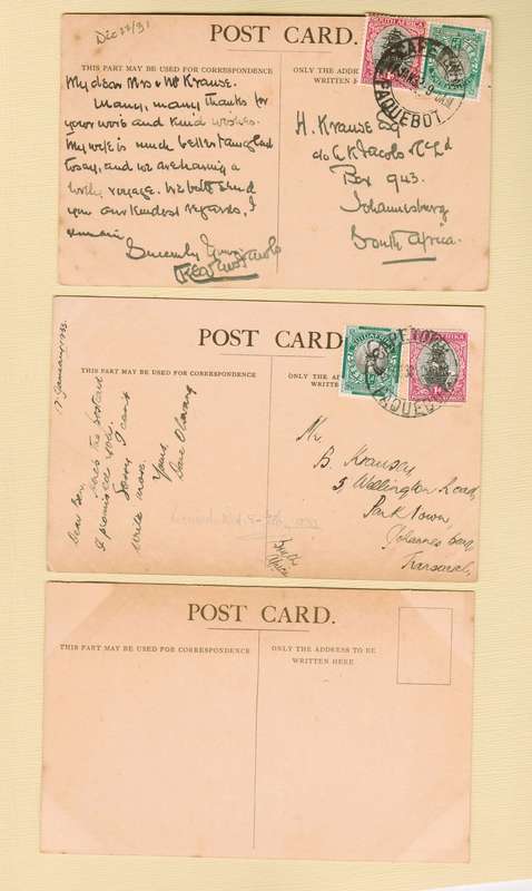 Vintage Postcard. 1930`s Union Castle Line, South Africa and East Africa. Carnavon, Arundel, Winches