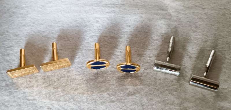 Lot of Vintage Shell cuff links and other memorabilia. As per photo.