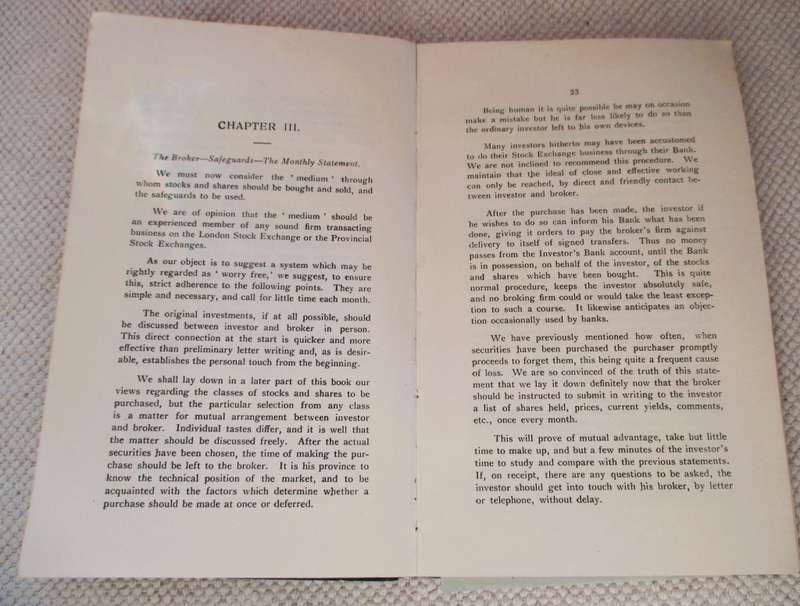 A Practical Investment System Appendix on Wills. W J Christopher 7th Edition 1936.