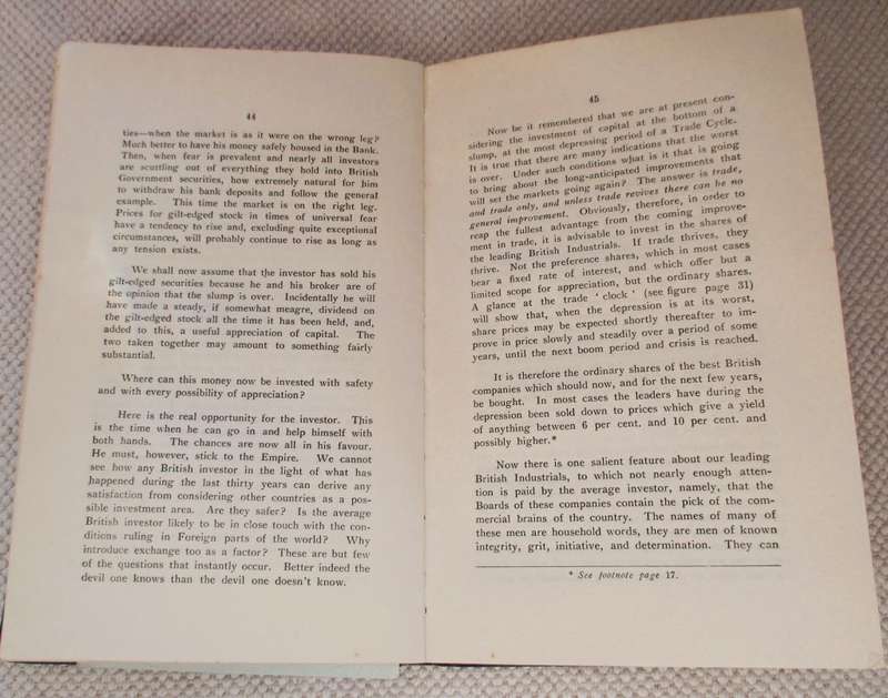 A Practical Investment System Appendix on Wills. W J Christopher 7th Edition 1936.