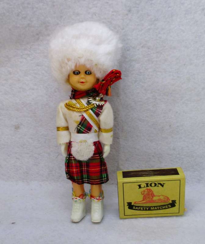 Vintage doll in the costume of a Scottish soldier. 1970s. 160mm high.
