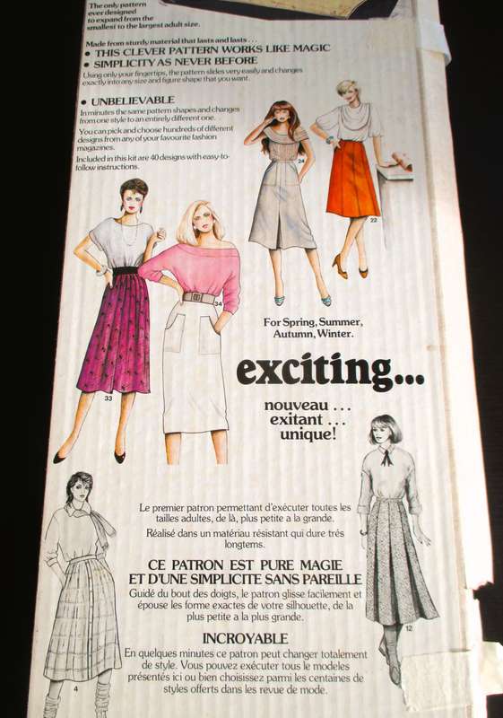 Vintage BONFIT Patterner, make 40 different designs of Skirts. Pattern with booklet, original box.