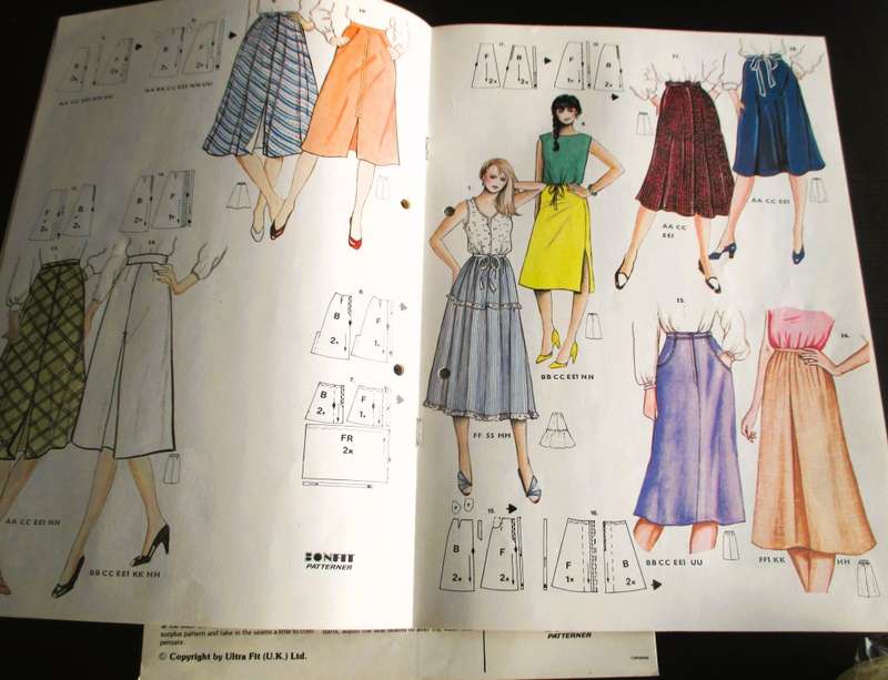 Vintage BONFIT Patterner, make 40 different designs of Skirts. Pattern with booklet, original box.