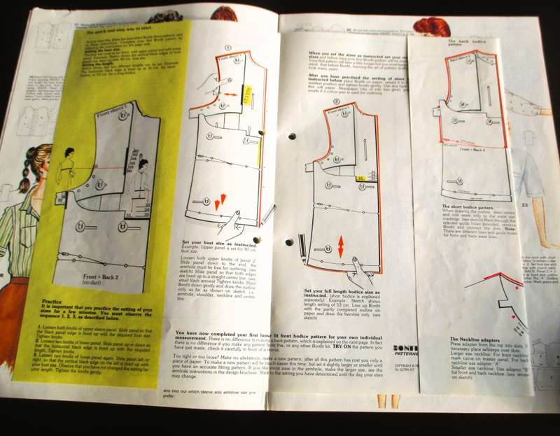 Vintage BONFIT Patterner, 45 different designs tops, dresses. Pattern with booklet, original box.