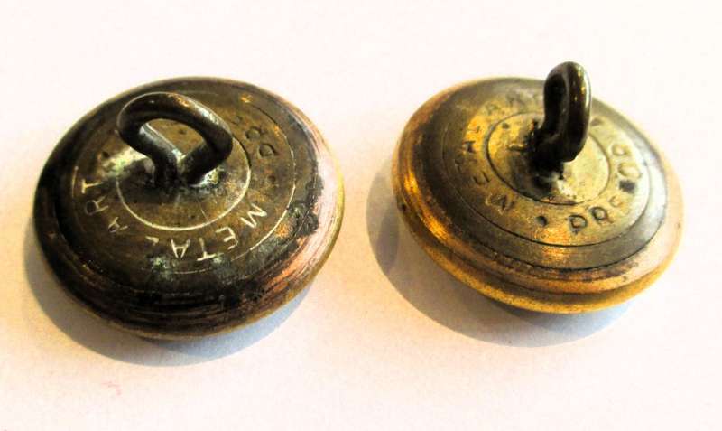 Lot of 2 South African Military uniform buttons, big