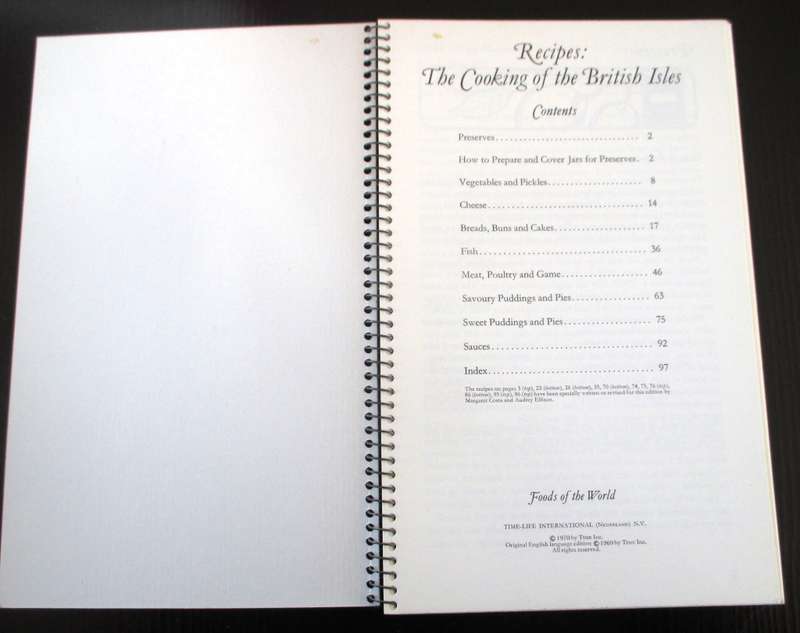 The Cooking of the British Isles Book by Adrian Bailey 1970, Foods of the World. p104