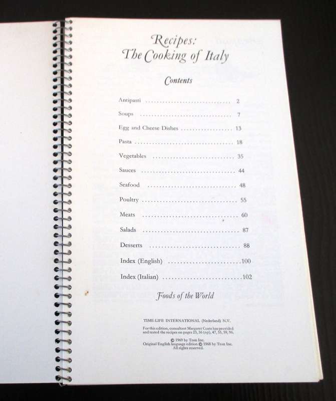 The cooking of Italy Book by Waverley Root 1969, Foods of the World. p104