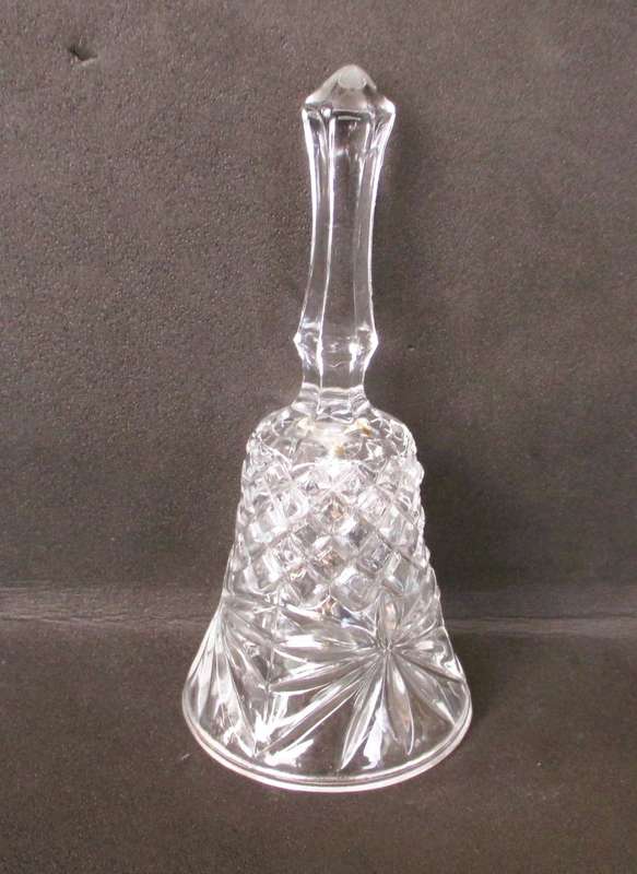 Cut Glass Bell 135mm high. Spotless.
