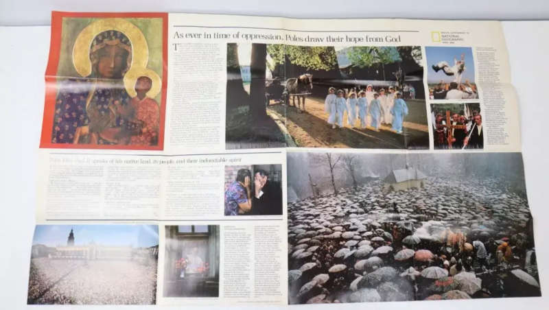 National Geographic Map The Face and Faith of Poland April 1982 - Poster