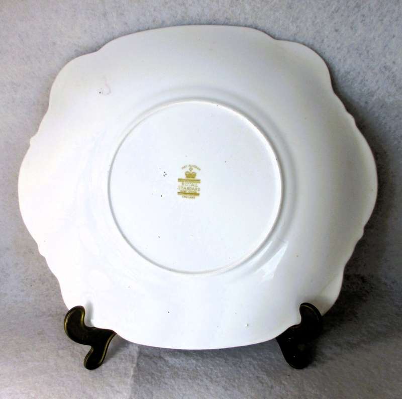 Vintage Royal Standard, May Blossom Cake plate. 240mm diameter. 260mm diameter.