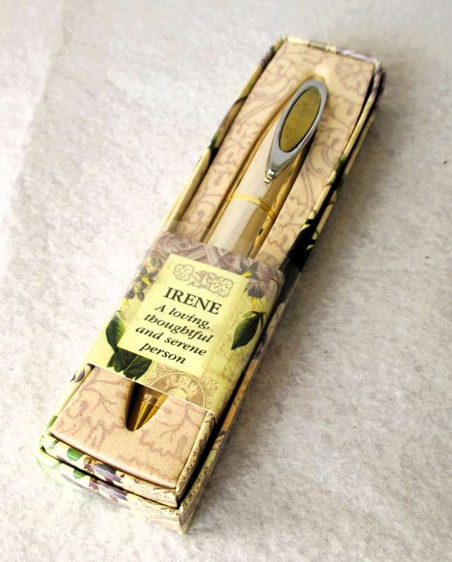 Special Gift for Irene. Pen in box with lovely message.
