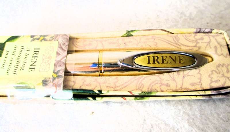 Special Gift for Irene. Pen in box with lovely message.