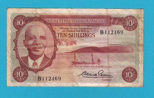 Malawi Ten Shillings Note â 1964