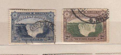 Southern Rhodesia 1932 Victoria Falls Set. SG 29/30