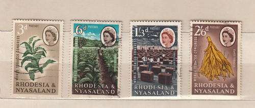 Rhodesia and Nyasaland 1963. World Tabacco Congres. SG 32 to 37