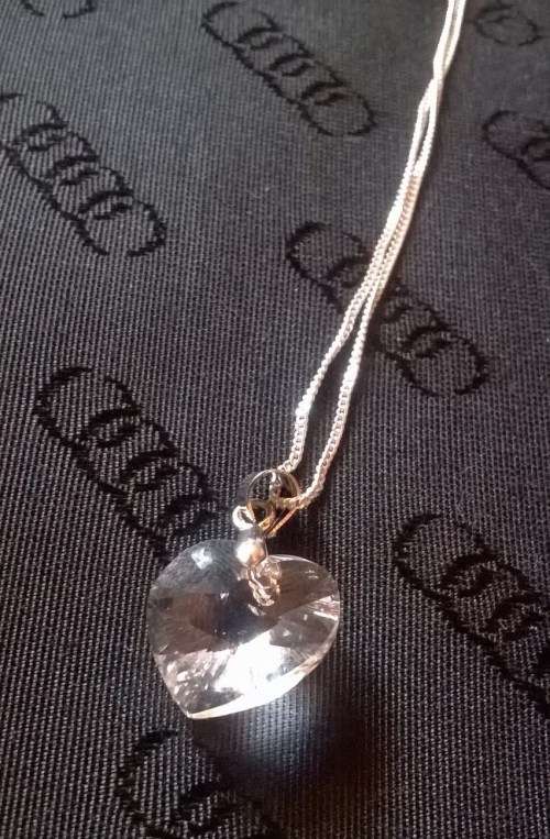 Large Heart Pendant (Clear), Made with ORIGINAL Swarovski Elements