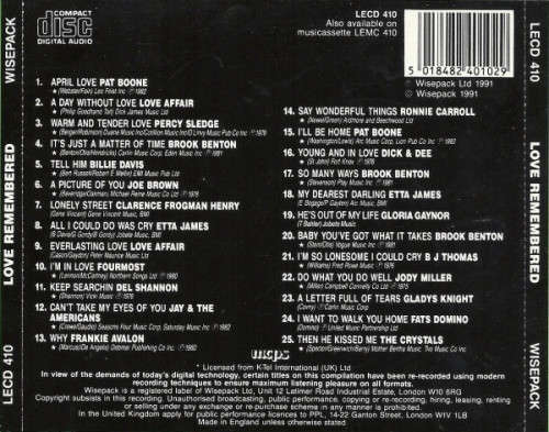 Various Artists - Rock Era Love Remembered (CD)