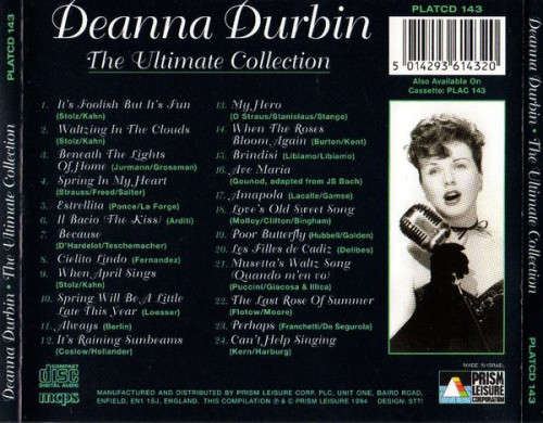 Deanna Durbin -The Ultimate Collection (CD)