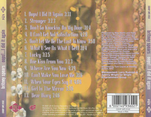 Britney Spears - Oops!...I Did It Again (CD)