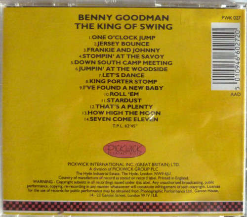Benny Goodman - The King Of Swing (CD)