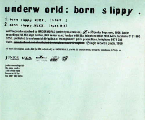 Underworld - Born Slippy (CD Single)