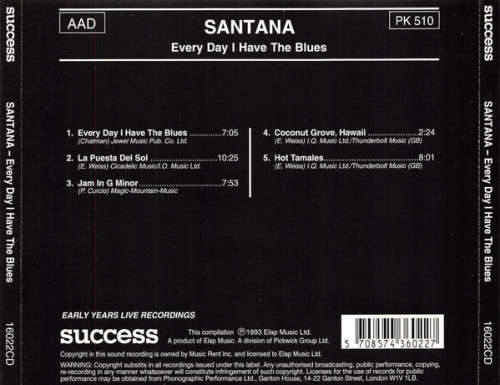Santana - Every Day I Have The Blues (CD)