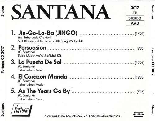 Santana - Forune (CD)