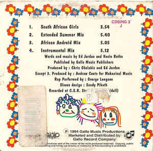 Ed Jordan - South African Girls (CD Single)