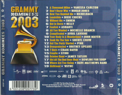 Various - 2003 Grammy Nominees (CD)