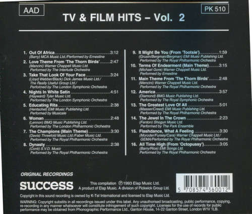 Various - TV and Film Hits - Vol. 2 (CD)