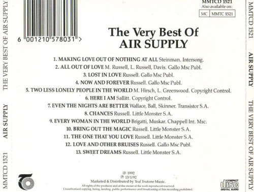 Air Supply - The Very Best Of Air Supply (CD)