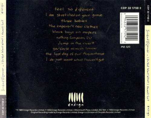 Sinéad O`Connor - I Do Not Want What I Haven`t Got (CD)