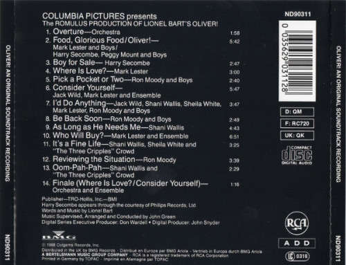 Lionel Bart - Oliver! - Original Soundtrack Recording (CD)