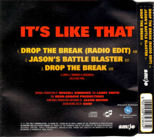Run-D.M.C. vs Jason Nevins - It`s Like That (CD Single)